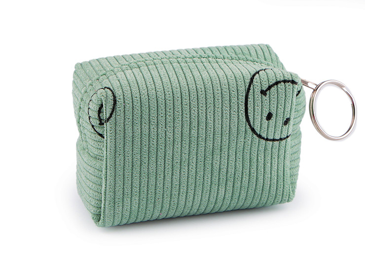 Astuccio per bambine / portachiavi, motivo: smiley, dimensioni: 9 x 6 cm