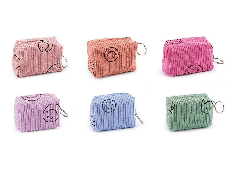 Θήκη / μπρελόκ smiley για κορίτσια 9 x 6 cm