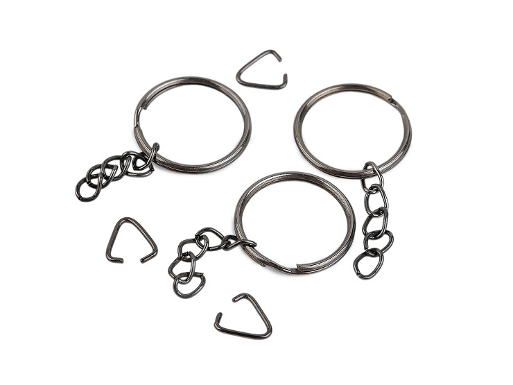 Key ring Ø25 mm with chain and clutch