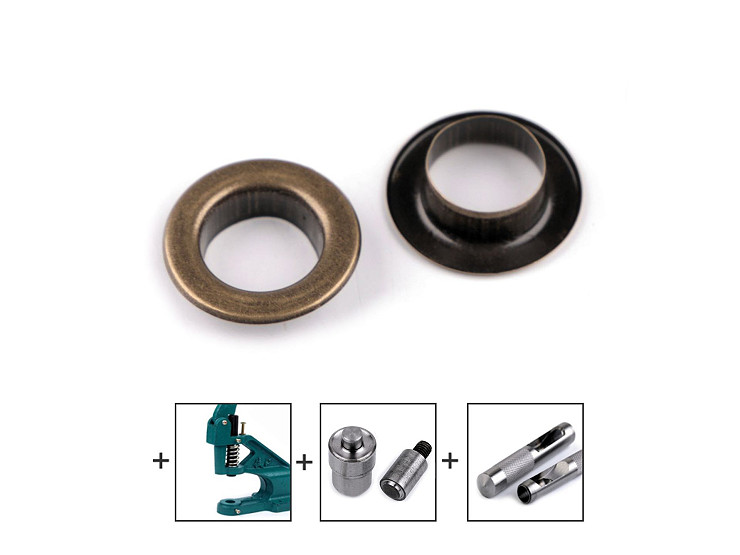 Passe-fil/Œillet métallique, Ø intérieur 10 mm / Ø extérieur 16 mm