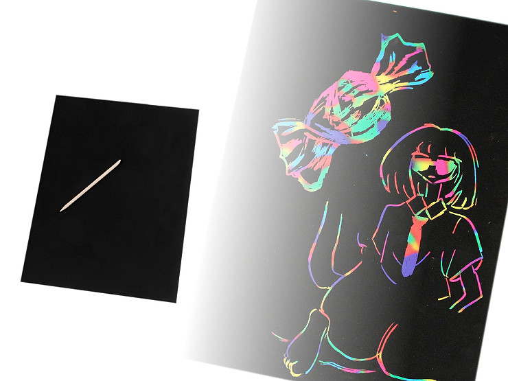Carte Magique Arc-en-ciel Pour Peinture à Gratter,Kit De Cartes En