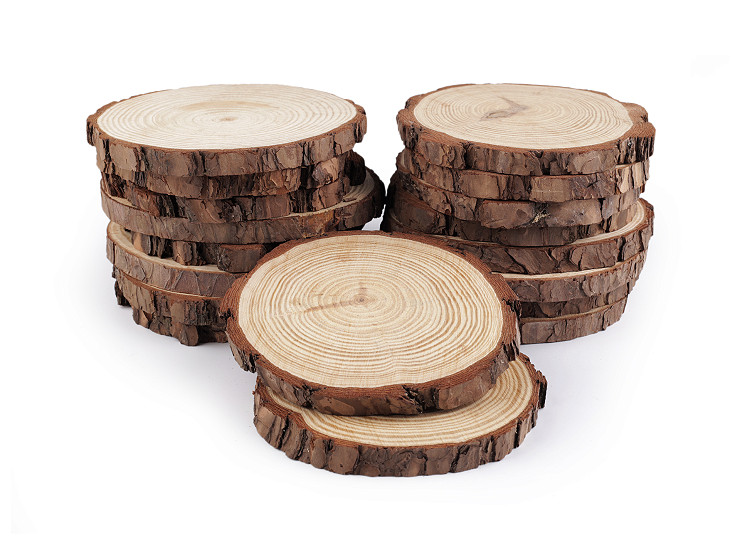 60 Cerchi In Legno Naturali Per Fai Da Te - 3 Misure (3-6 Cm), Con Corda Di Canapa, Per Artigianato E Decorazioni - Foto 6