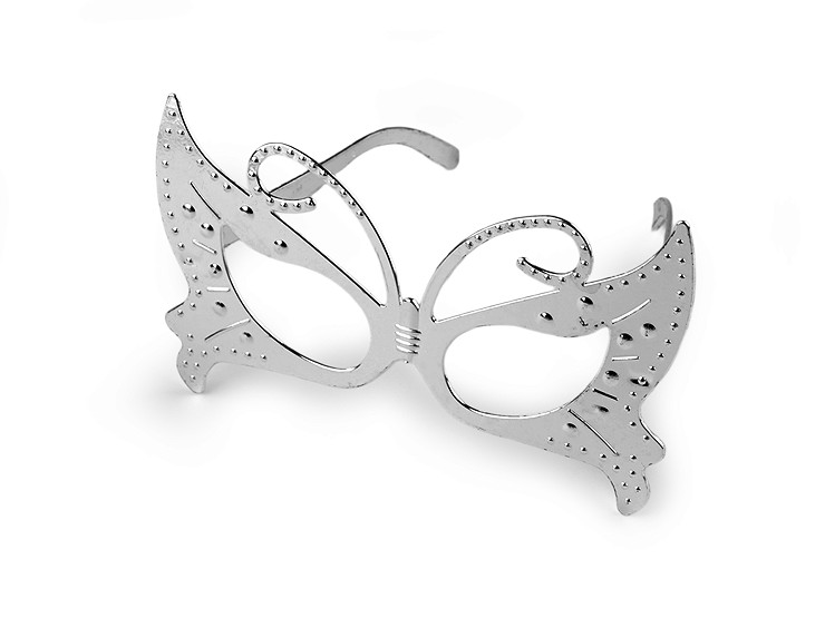  Occhiali da carnevale / festa, metallici, motivo: farfalla, chitarra