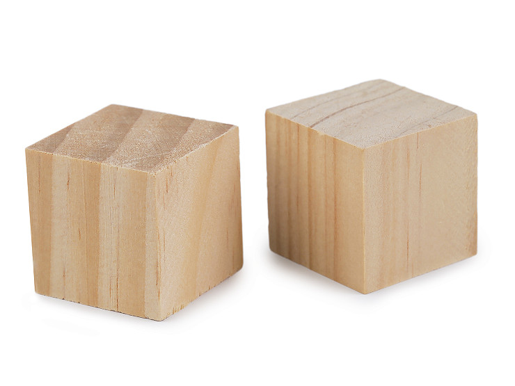 50 Stück Holz Basteln Rohling Würfel Naturholz Kinder Kunst Handwerk