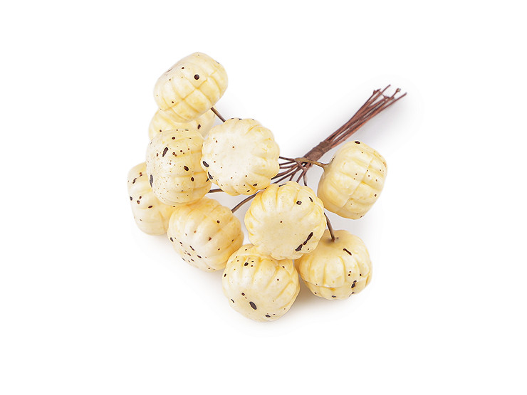 Artificial pumpkins on a wire