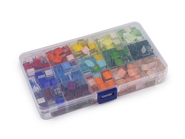 Lot De 190 Pierres En Mosaïque En Résine Transparente - 10x10mm, 20 Couleurs, Pour Décorations DIY