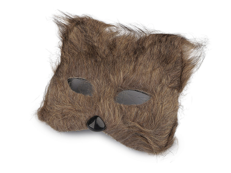 Maschera di Carnevale - maschera pelosa per occhi, motivo: gatto