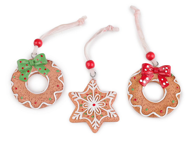 Vánoční perníčky k zavěšení mix