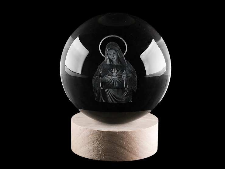 LED svítící skleněná koule Ø10 cm