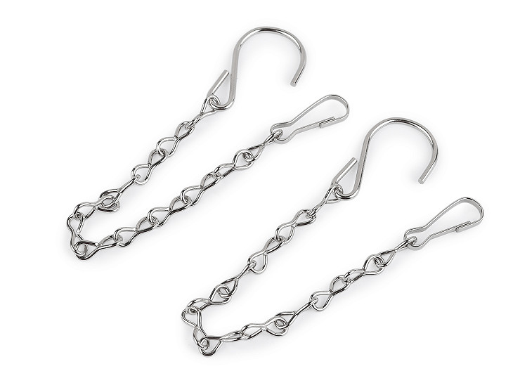 Kovový řetízek pro zavěšení dekorací, květináčů 25 cm