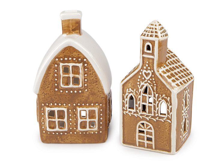 Domek, kościół / lampion imitacja piernika