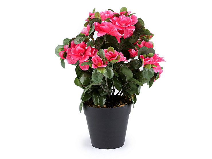 Umělá azalka v květináči