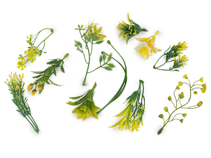 Artificial mini twigs for arranging, mix of 11 pieces