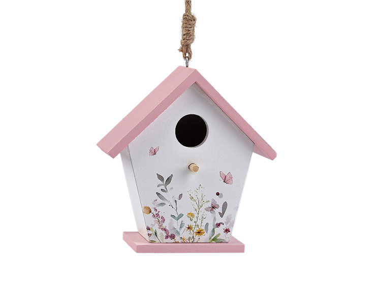 Drevená vtáčia búdka maľovaná