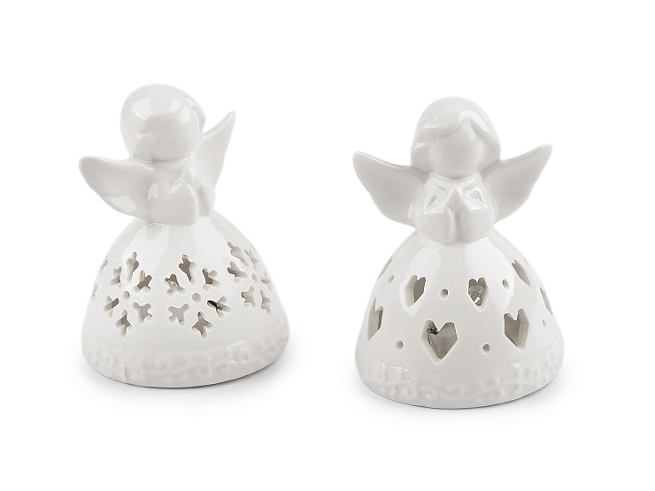 Aniołek porcelanowy podświetlany