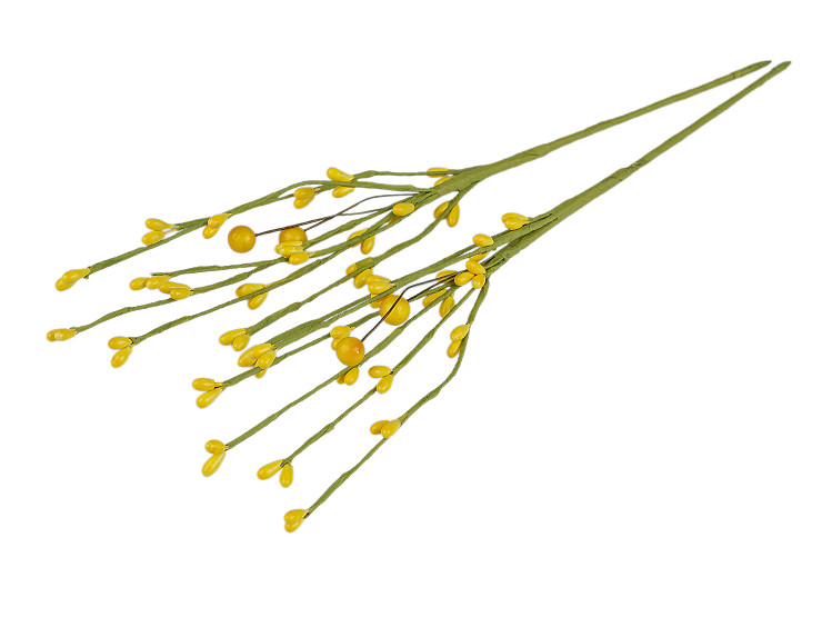 Umelá vetvička s púčikmi na drôtiku tvarovateľná