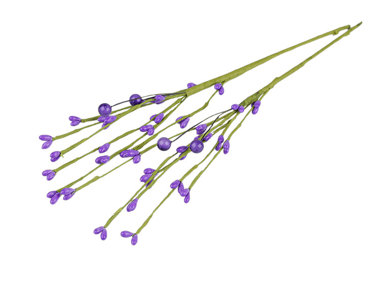 Umelá vetvička s púčikmi na drôtiku tvarovateľná