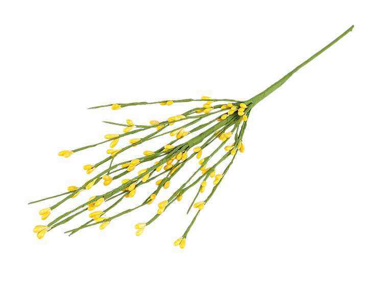 Umelá vetvička s púčikmi na drôtiku tvarovateľná