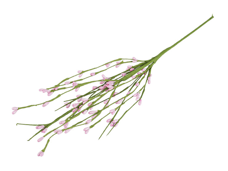 Umelá vetvička s púčikmi na drôtiku tvarovateľná