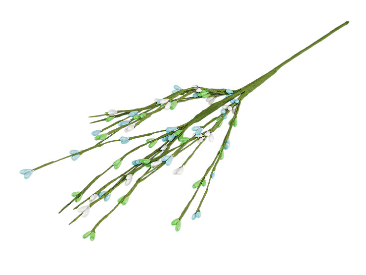 Umelá vetvička s púčikmi na drôtiku tvarovateľná