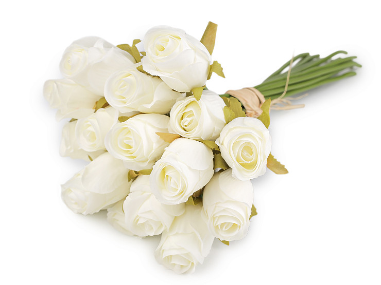 Umělá kytice růže svazek 16 ks