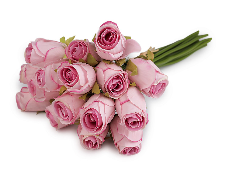 Umělá kytice růže svazek 16 ks