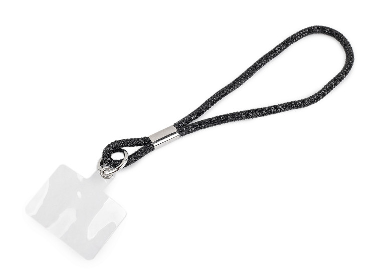 Strasszköves mobil és kulcstartó pánt műanyag betéttel