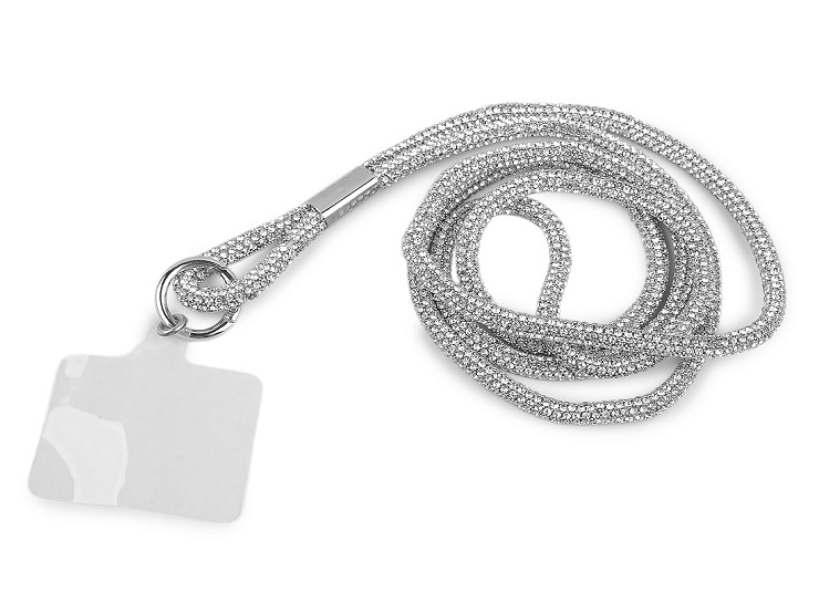 Strasszköves mobiltelefon pánt műanyag betéttel