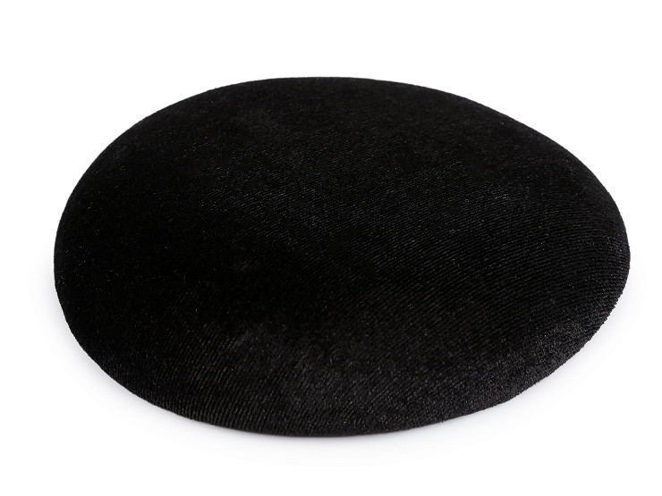 Sametový klobouček / polotovar na výrobu fascinátoru Ø15 cm