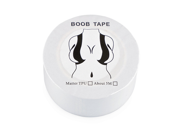 Boob tape páska na prsa samolepicí šíře 2,5 cm transparent