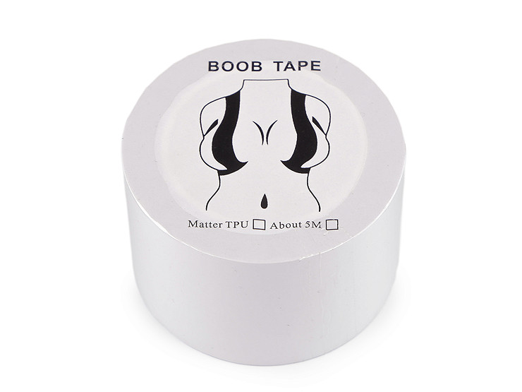 Boob tape páska na prsa samolepicí šíře 3,8 cm transparent