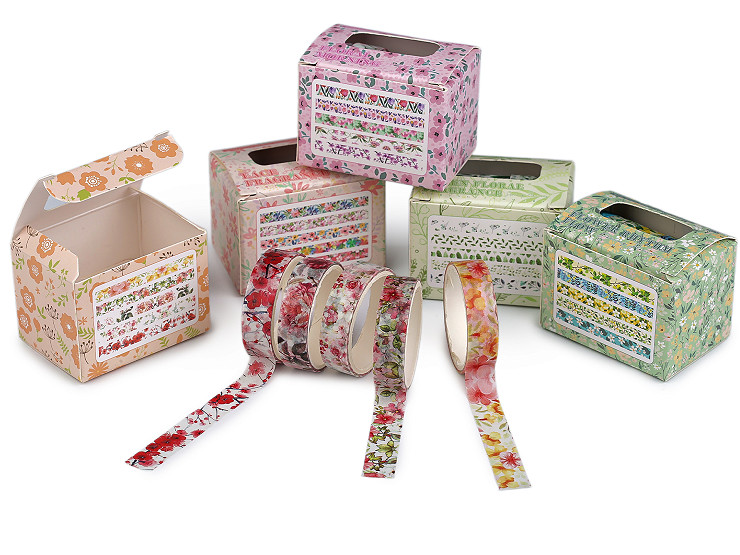 Washi ozdobná lepicí páska mix