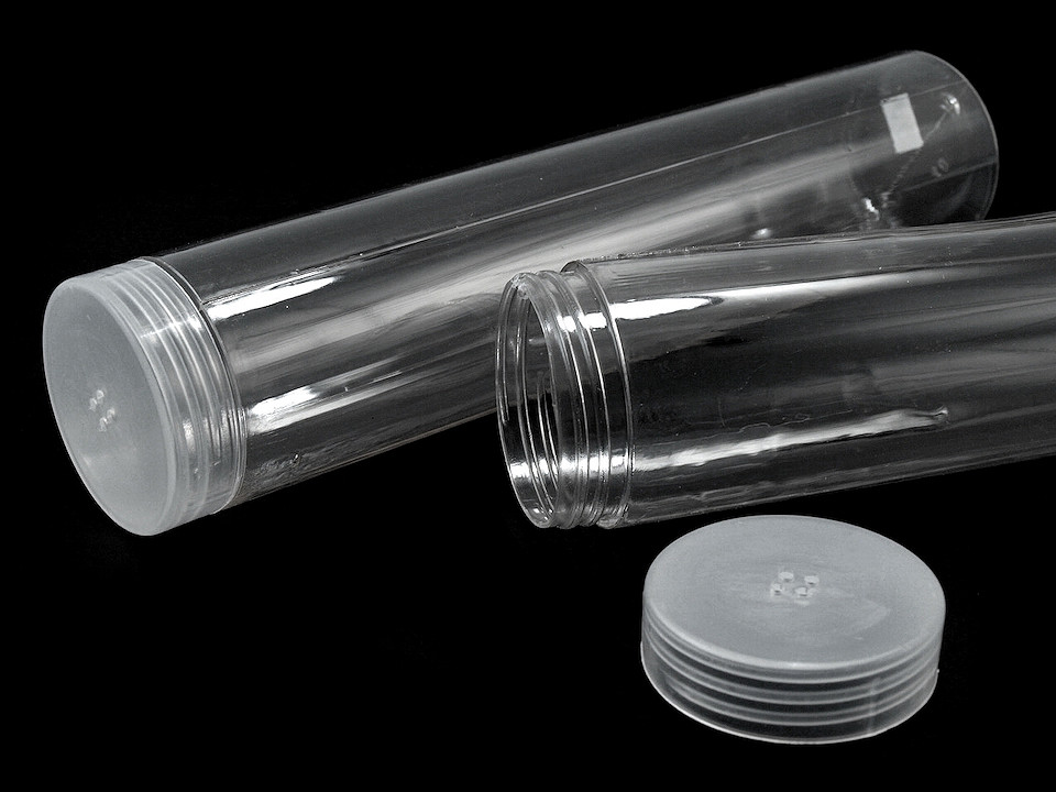 Plastic Tube Container - screw lid; Ø35 mm.