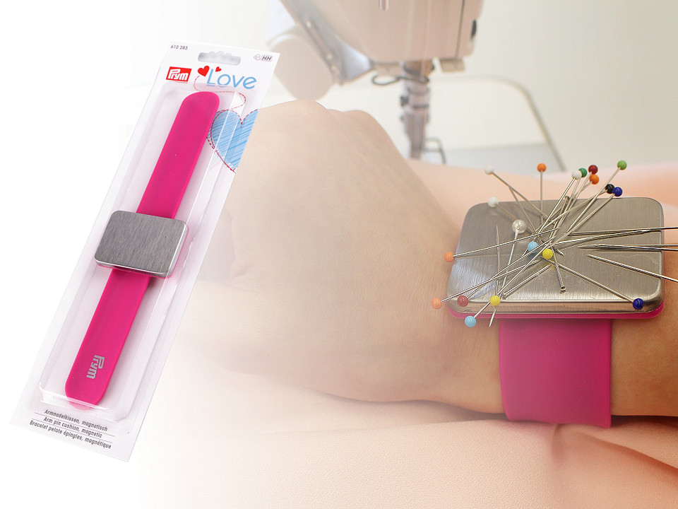 Bracelet Magnétique Pour Épingles De Couture - Noir, Silicone, 24 Cm - Accessoire Pratique Pour Broderie Et Bricolage