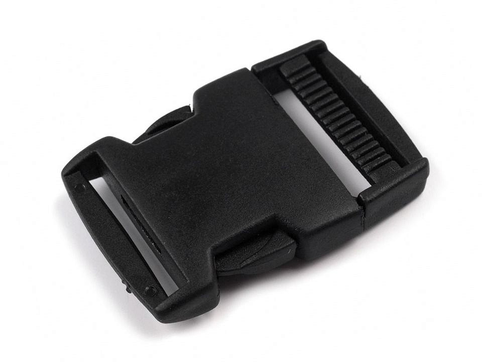Boucle réglage noire 25 mm - Mercerie et accessoires