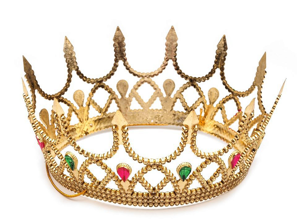 Corona Infantil Royal King De Boland: Tocado Elegante Con Detalles En Rojo Y Piedras De Colores, Perfecta Para Disfraces De Rey, Carnaval, Halloween Y Teatro