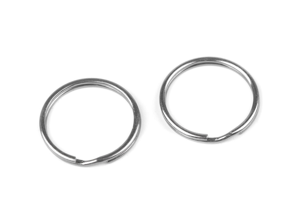 Lot De 20 Anneaux Ronds à Clés Multicolores - 25mm Intérieur, Alliage Zinc - Pour Porte-clés, Bricolage