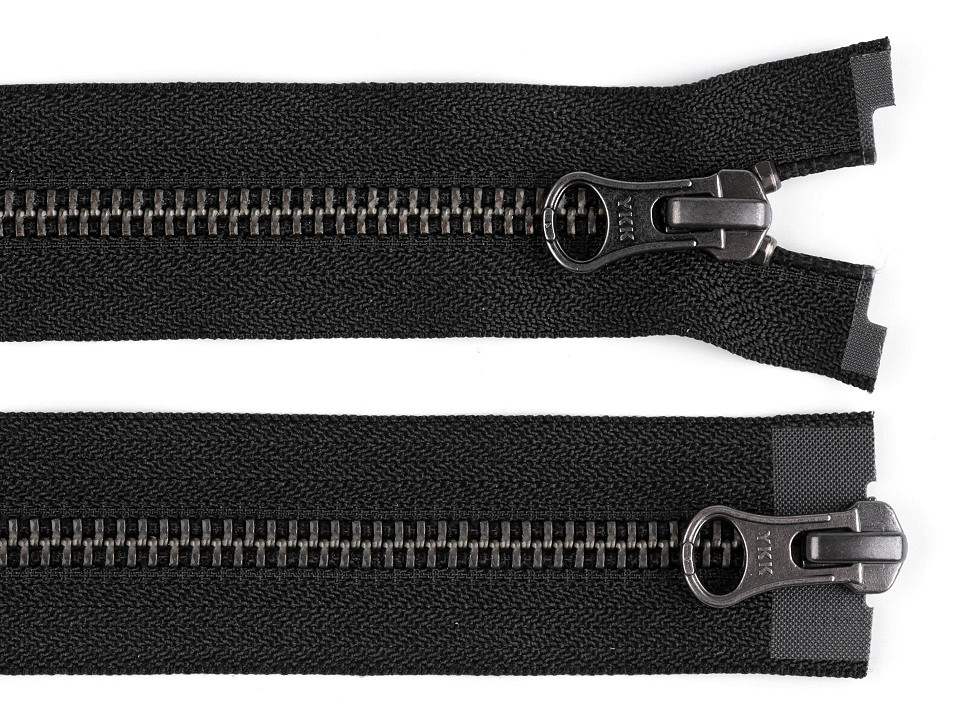Metal zipper YKK No 5 open-end 2 sliders / two-way, 70 cm for