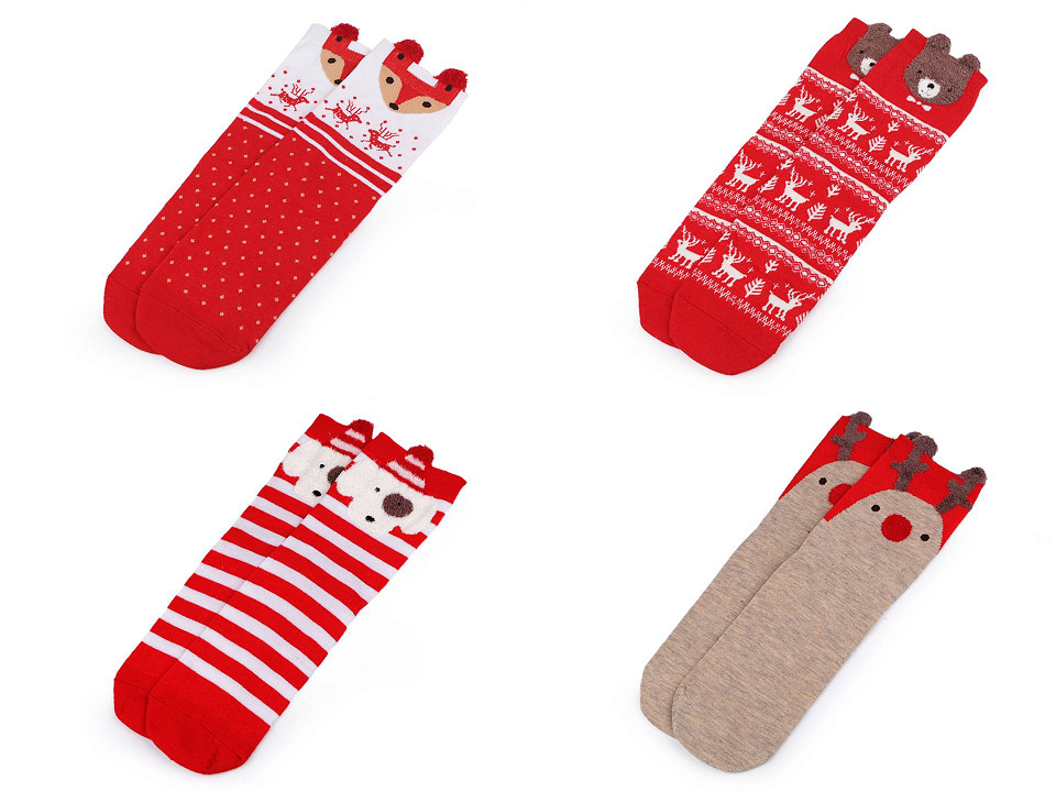 Calcetines infantiles alegres Oso de Navidad