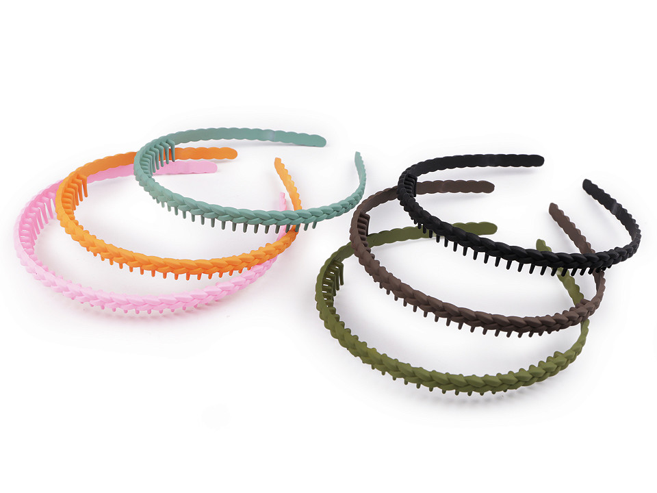 Plastique Noir Flexi Peigne Zig Zag SPORTS Bandeau Cheveux Bande Par