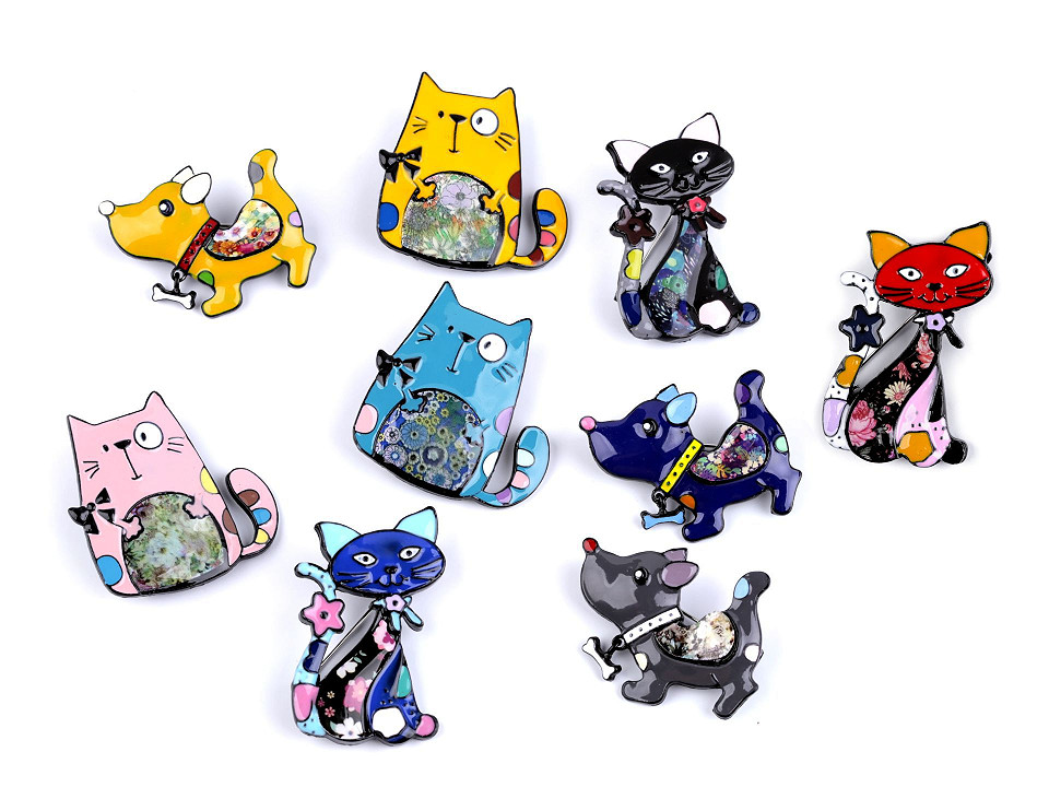 Spilla Gatto Con Luna E Stelle - MetalloSmalto, Design Vintage Per Appassionati Di Astronomia - Foto 3