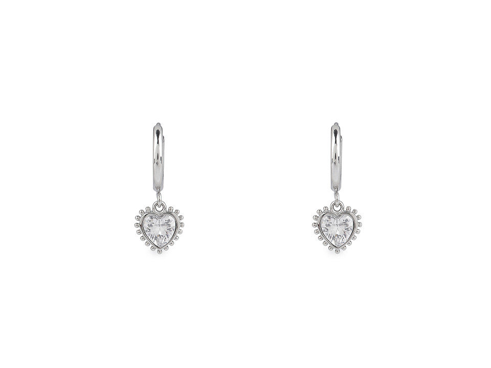 Wiwpar Orecchini A Cerchio Grandi A Forma Di Cuore Con Strass – Glitter, Per Donne E Ragazze, 10,7 X 7,8 Cm