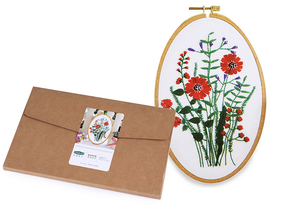 Acheter Kit de broderie bricolage motif fleur papillon, ensemble