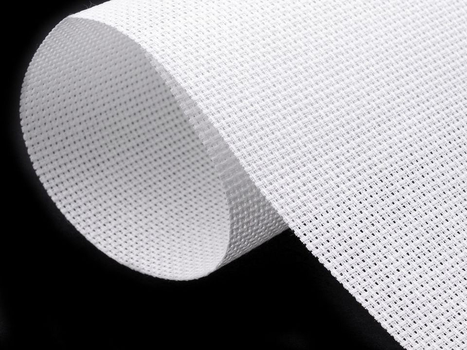 Tissu Aida 10 Points Blanc - 32x100 Cm, Coton-polyester, Bord Surfilé, Pour Point De Croix, Broderie, Projets DIY