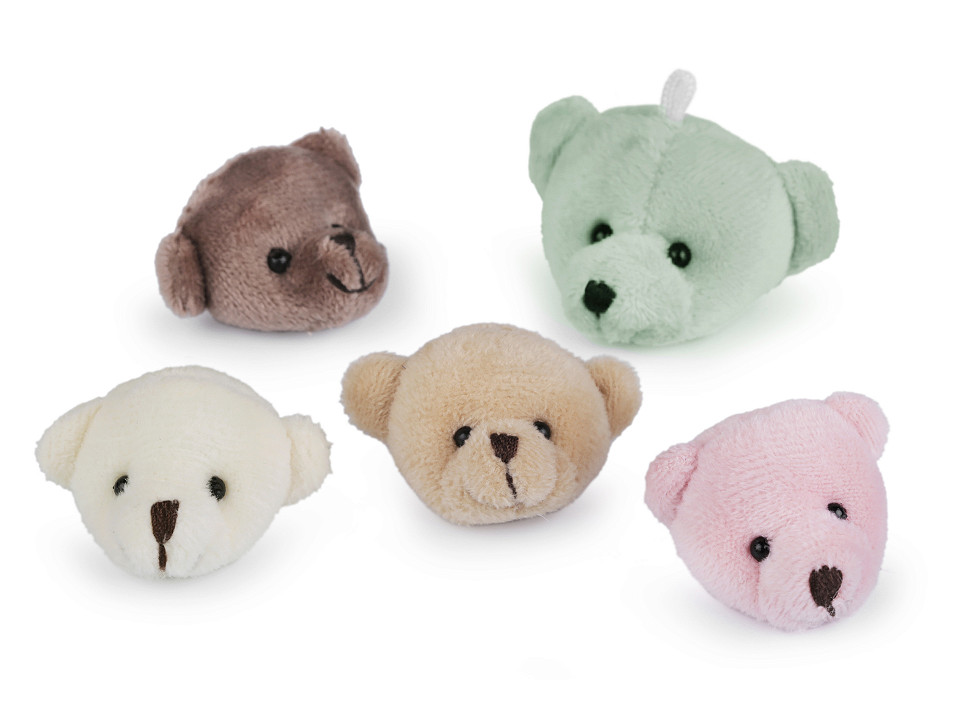Cute bear face Plush charm for brooch bag cloth pin sock head accessories Craft