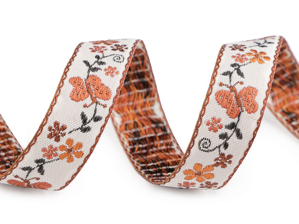 Patterned ribbon, width 20 mm | STOKLASA Haberdashery and Fabrics