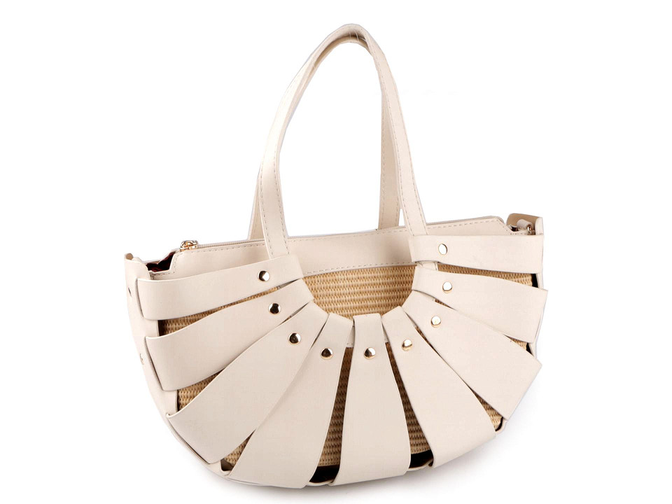 Borsa estiva, con struttura in paglia, dimensioni: 35 x 20 cm