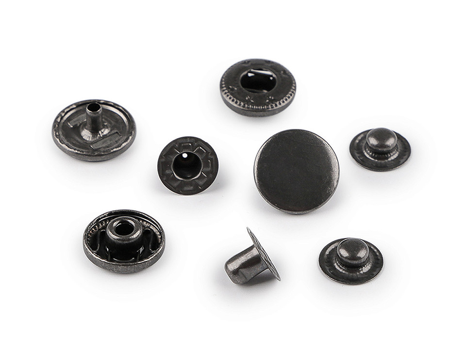 Haobase Lot De 50 Boutons Pression En Métal De 15 Mm Et 4 Outils