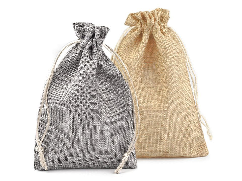 50pc Small Bag Natural Linen Pouch Drawstring Burlap Jute Sack/Jewelry Bags Gift 