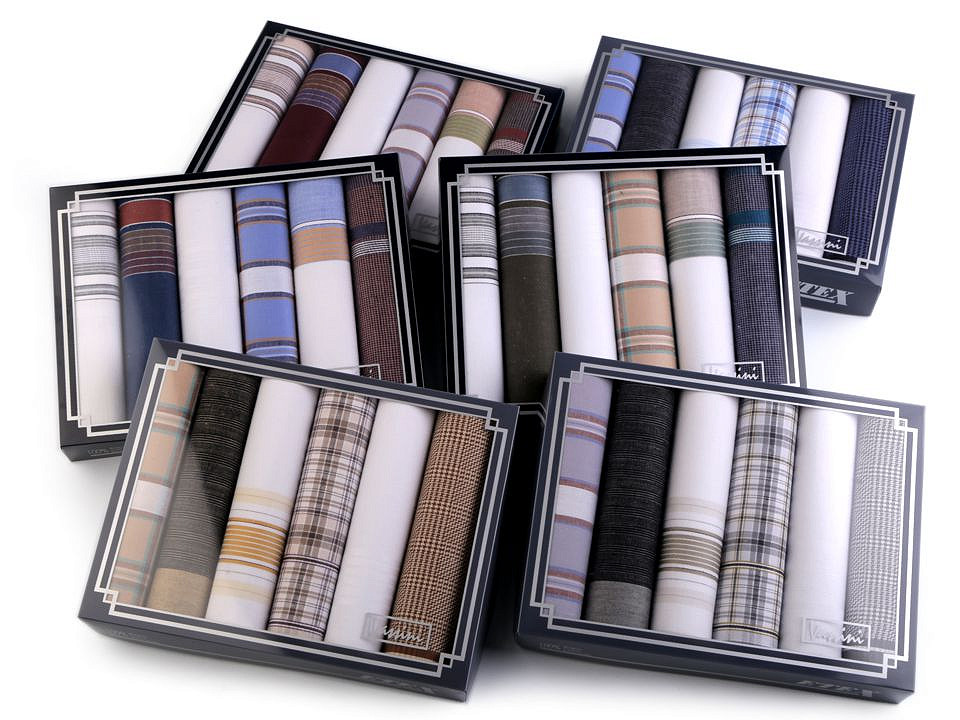 Chusteczka do nosa męska w pudełku STOKLASA artykuły pasmanteryjne i